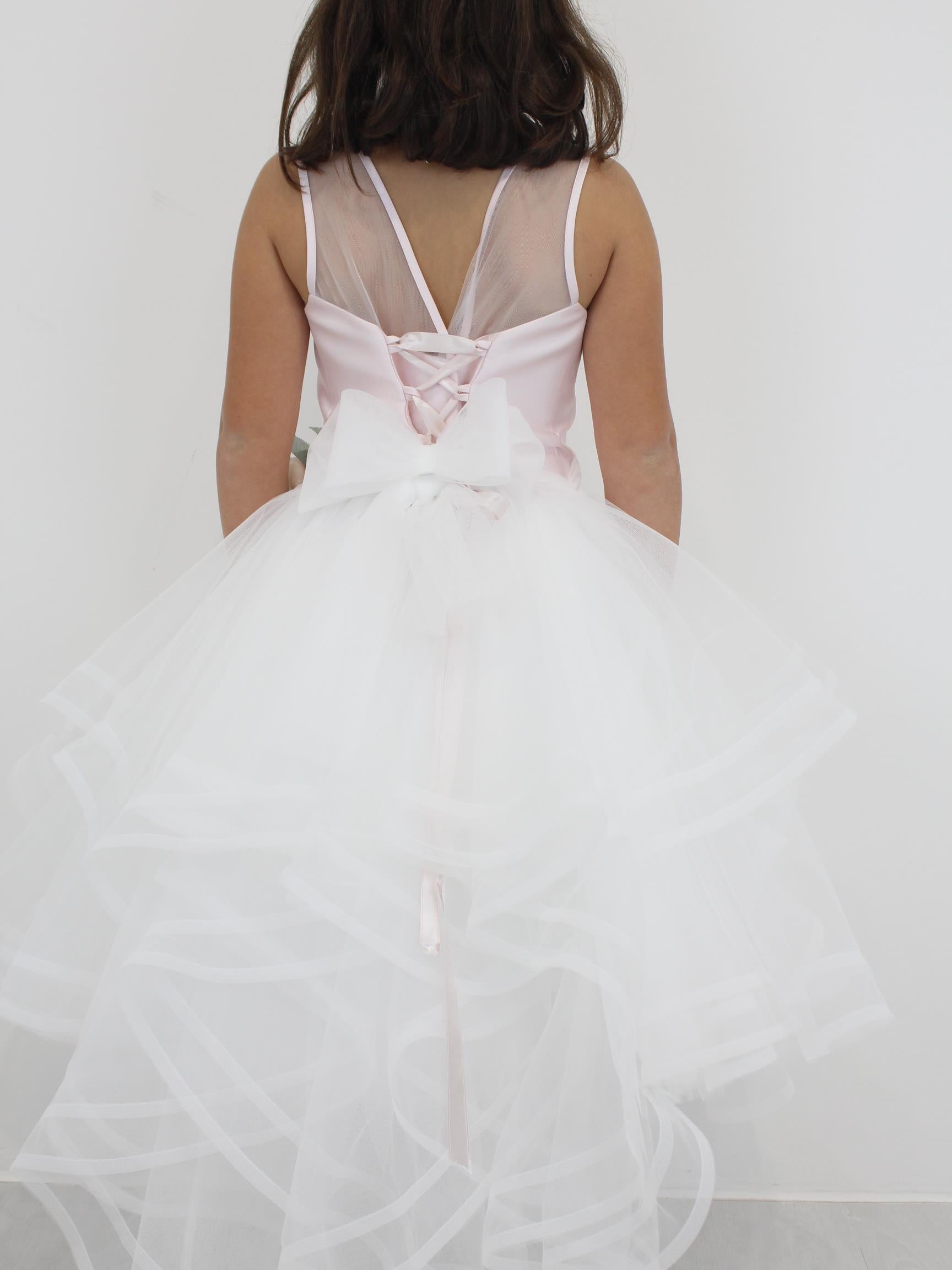 Abito con gonna ampia e fiore J3611 T299 71 MODI' 