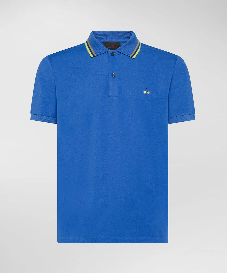 Polo con logo in contrasto multicolor PEU4699 99012184 171 PeUTEREY 