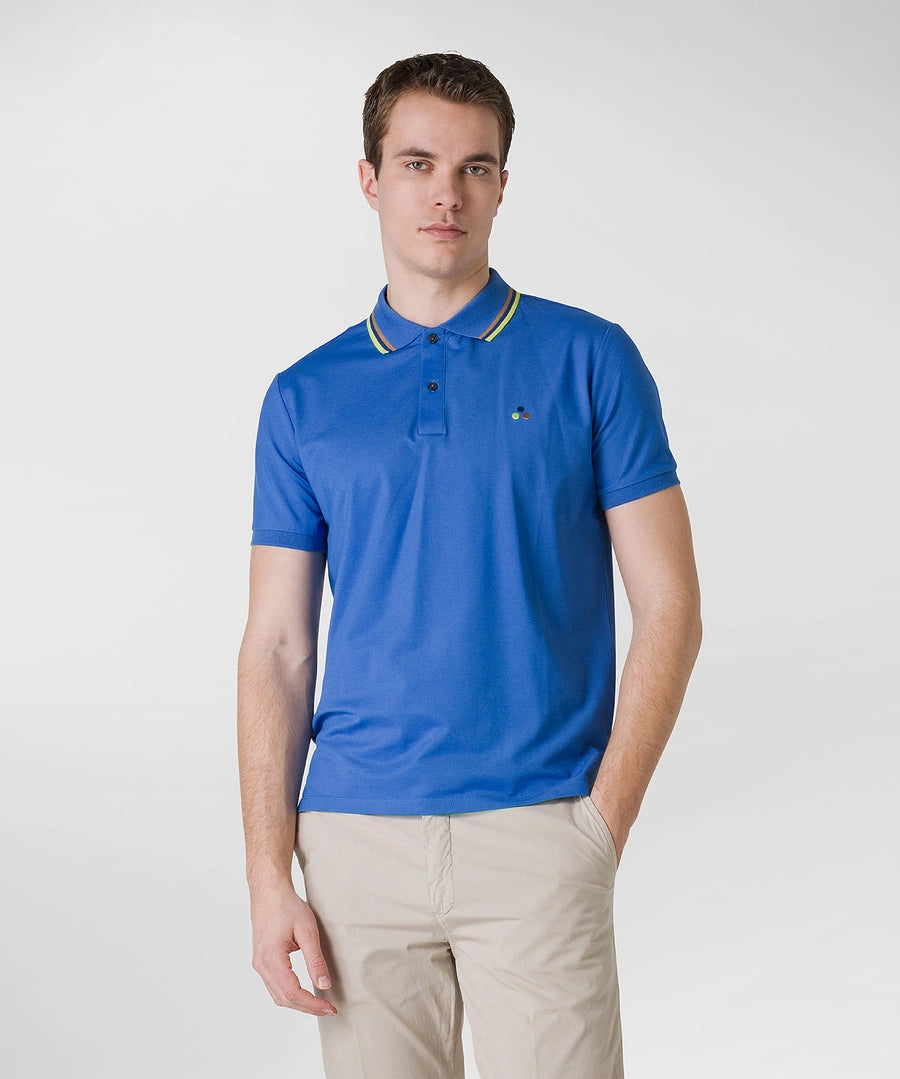 Polo con logo in contrasto multicolor PEU4699 99012184 171 PeUTEREY 