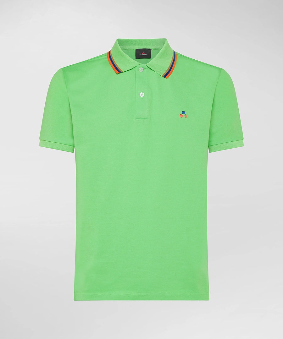 Polo con logo in contrasto multicolor PEU4699 99012184 681 PeUTEREY 