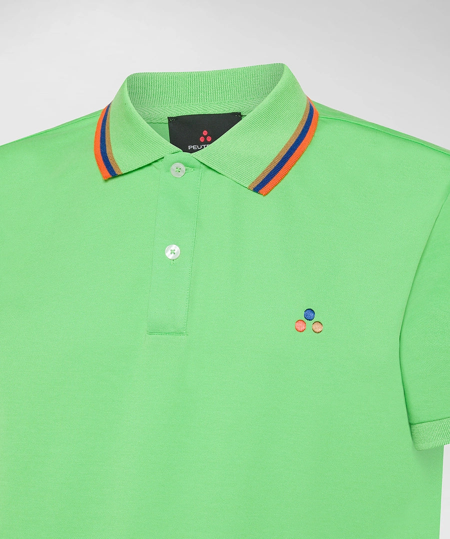 Polo con logo in contrasto multicolor PEU4699 99012184 681 PeUTEREY 
