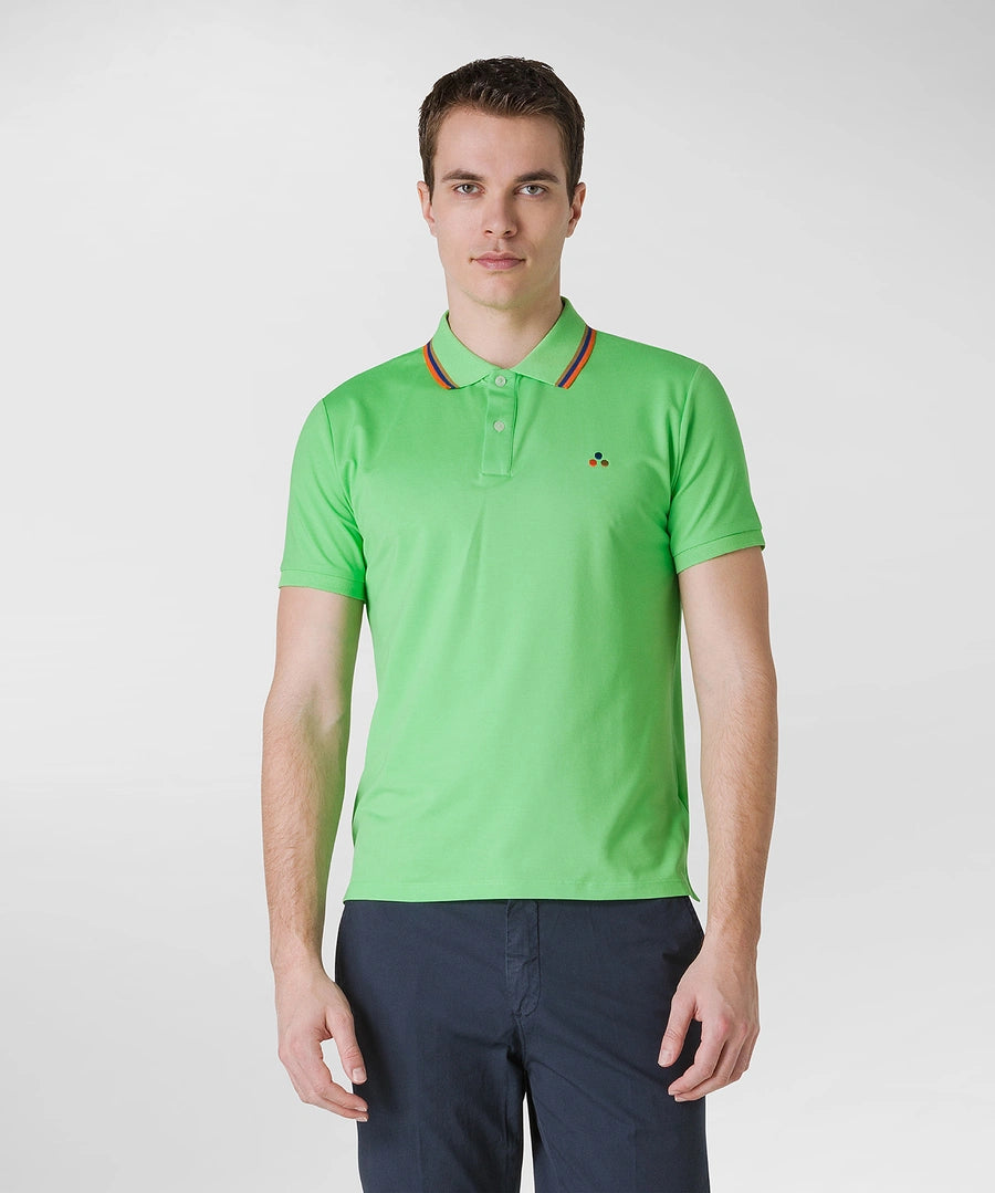 Polo con logo in contrasto multicolor PEU4699 99012184 681 PeUTEREY 