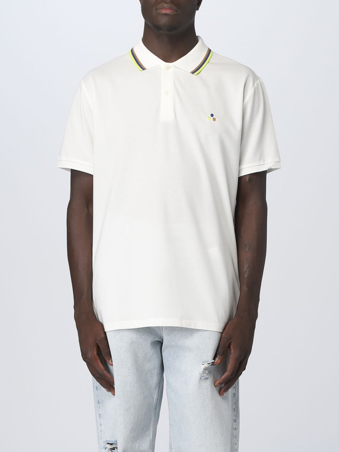Polo con logo in contrasto multicolor PEU4699 99012184 730 PeUTEREY 