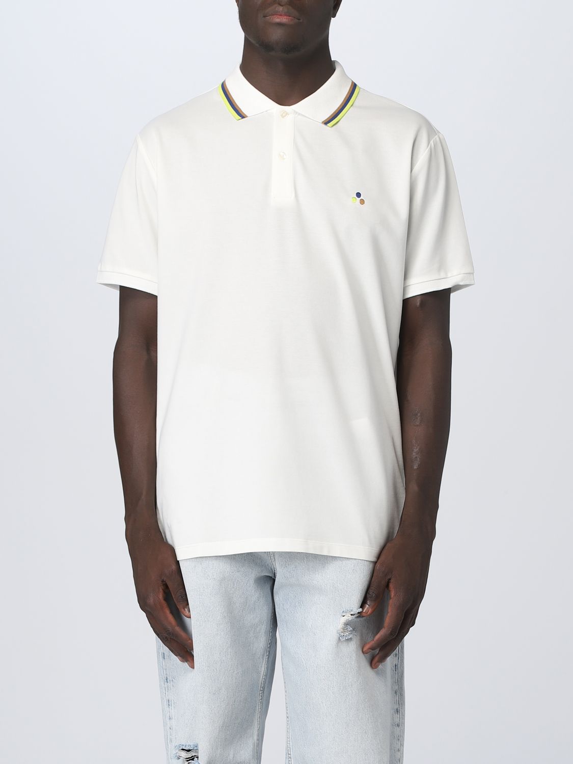 Polo con logo in contrasto multicolor PEU4699 99012184 730 PeUTEREY 