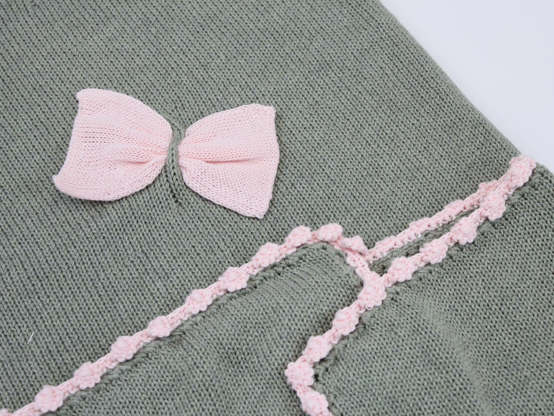 coperta in cotone maxi fiocco BRINDISI COPERTA UNI PICCOLA GIUGGIOLA 