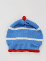 PICCOLA GIUGGIOLA Cappellino a righe in cotone Blu