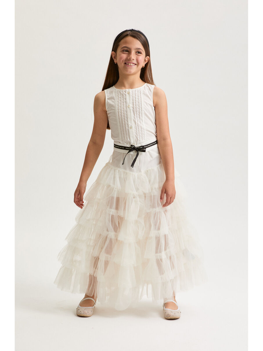 abito elegante con gonna tulle
