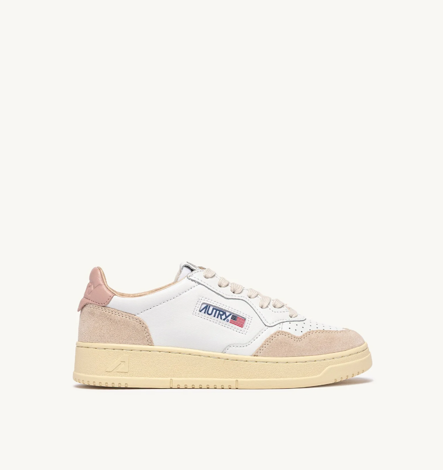 sneakers medalist low in pelle AULWLS37 WHITE/POWDER AUTRY 