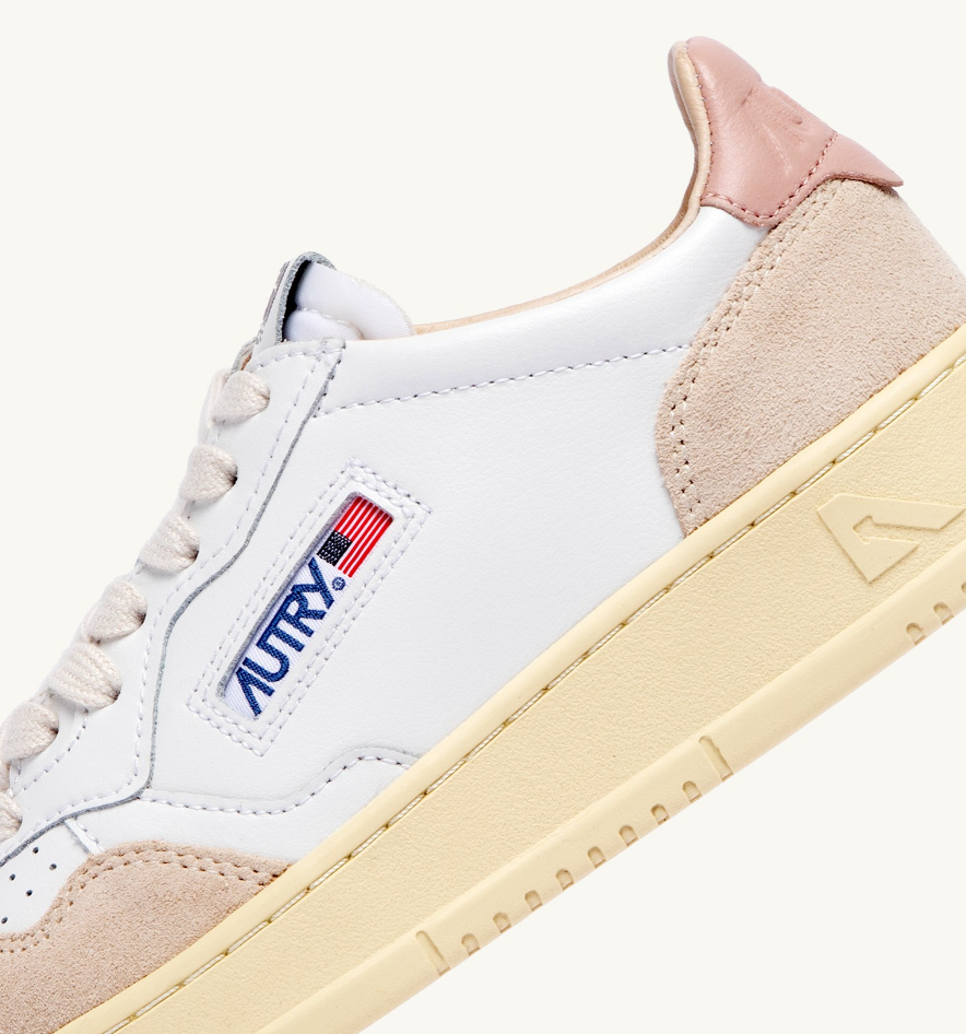 sneakers medalist low in pelle AULWLS37 WHITE/POWDER AUTRY 