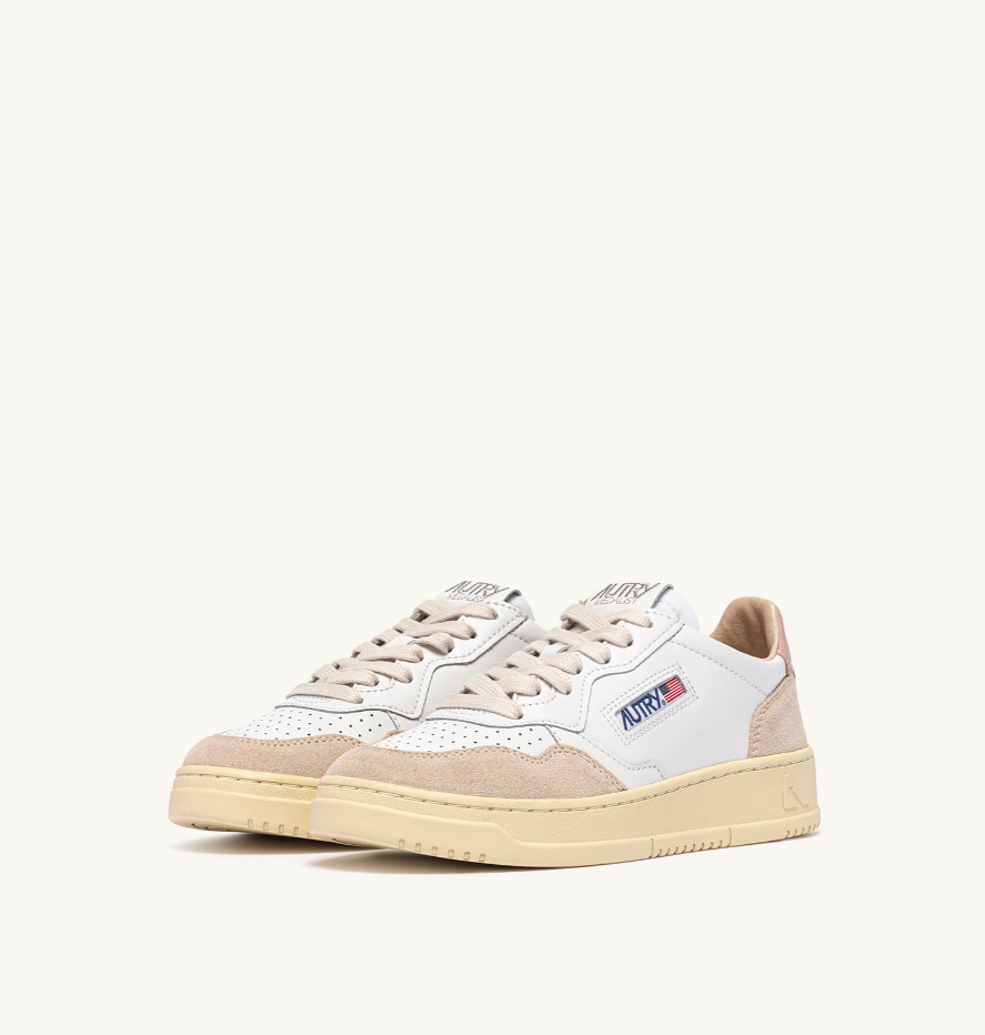 sneakers medalist low in pelle AULWLS37 WHITE/POWDER AUTRY 