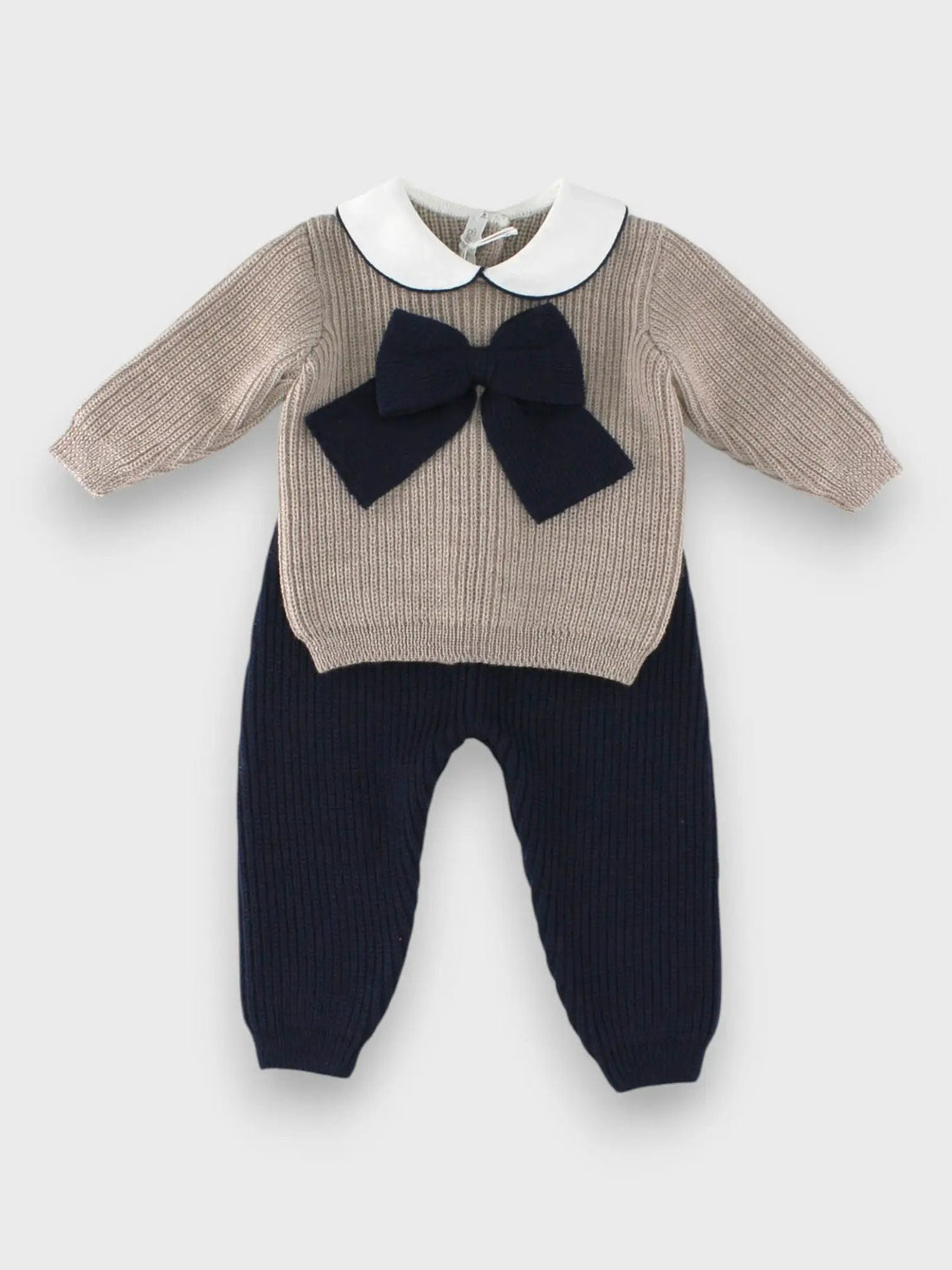 completino in lana maxi fiocco 547 CORDA-BLU BABY LORD 