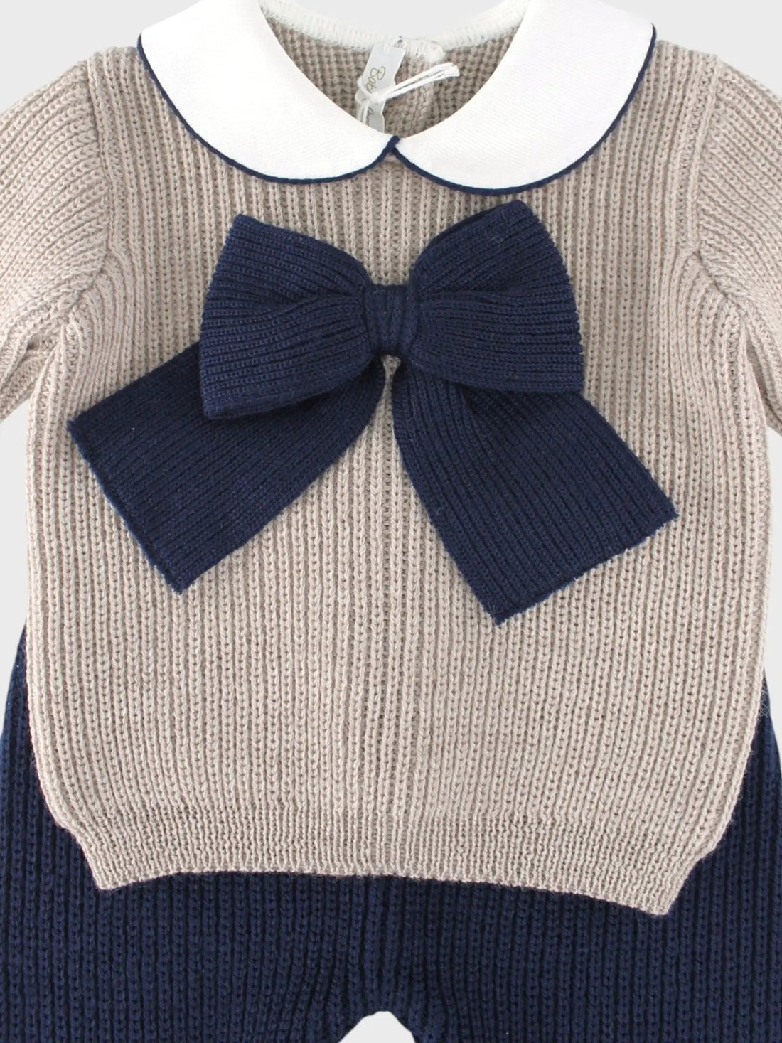 completino in lana maxi fiocco 547 CORDA-BLU BABY LORD 