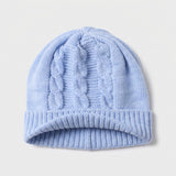 BABY LORD cappellino in lana a trecce Avio