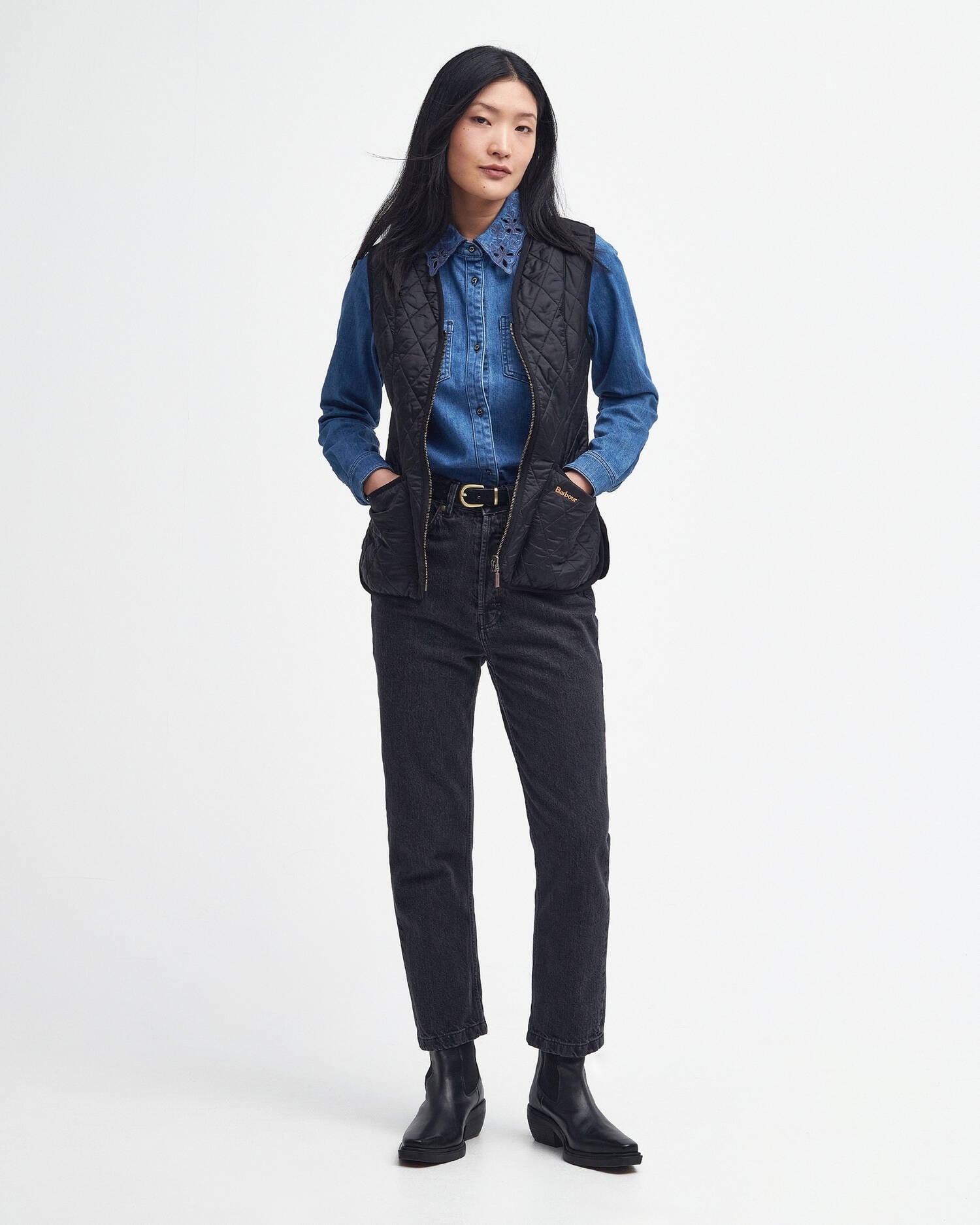 gilet in pile betty LLI0003 LLI BK11 BARBOUR 