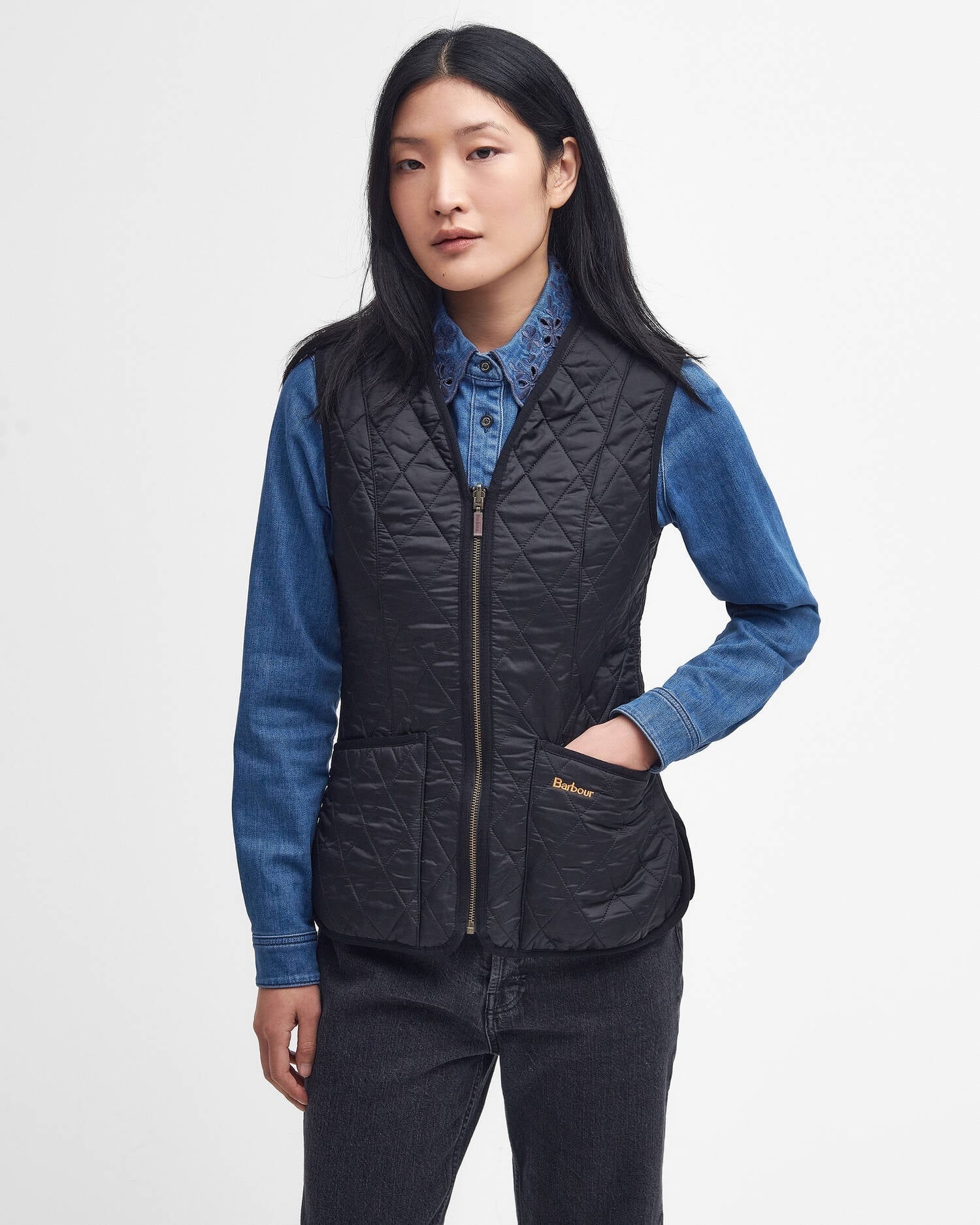 gilet in pile betty LLI0003 LLI BK11 BARBOUR 