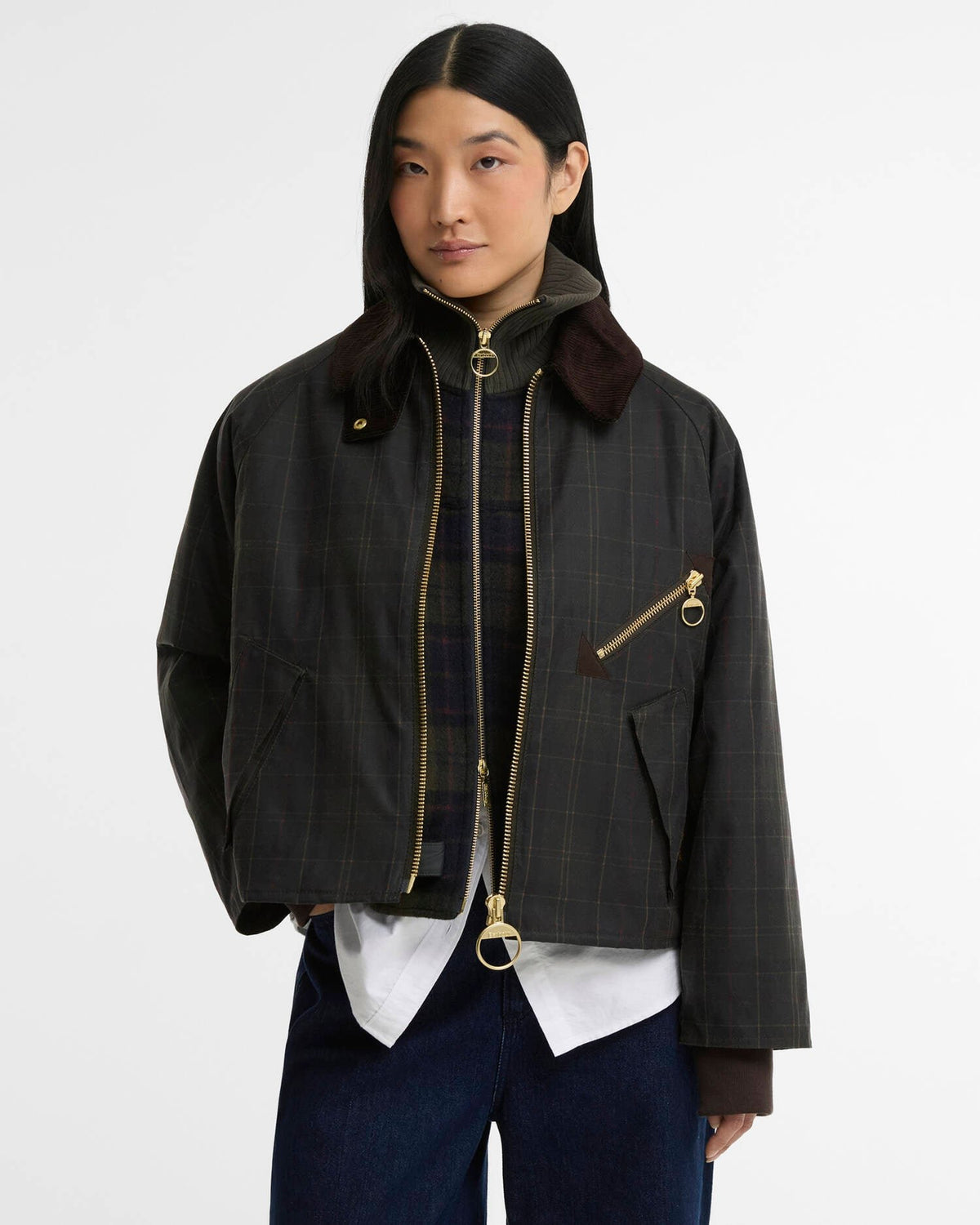 giacca cerata arlene con quadri LWX1567 LWX OL71 BARBOUR 