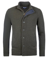 BARBOUR maglione con zip patch Verde