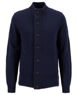 BARBOUR maglione con zip patch Blu