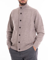 BARBOUR maglione con zip patch Pietra