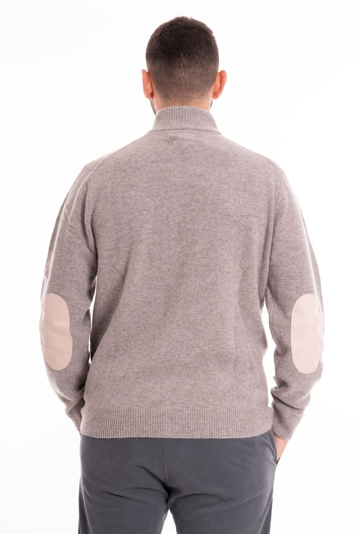 maglione con zip patch MKN0731 MKN ST16 BARBOUR 