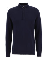 BARBOUR maglia mazza zip holden Blu
