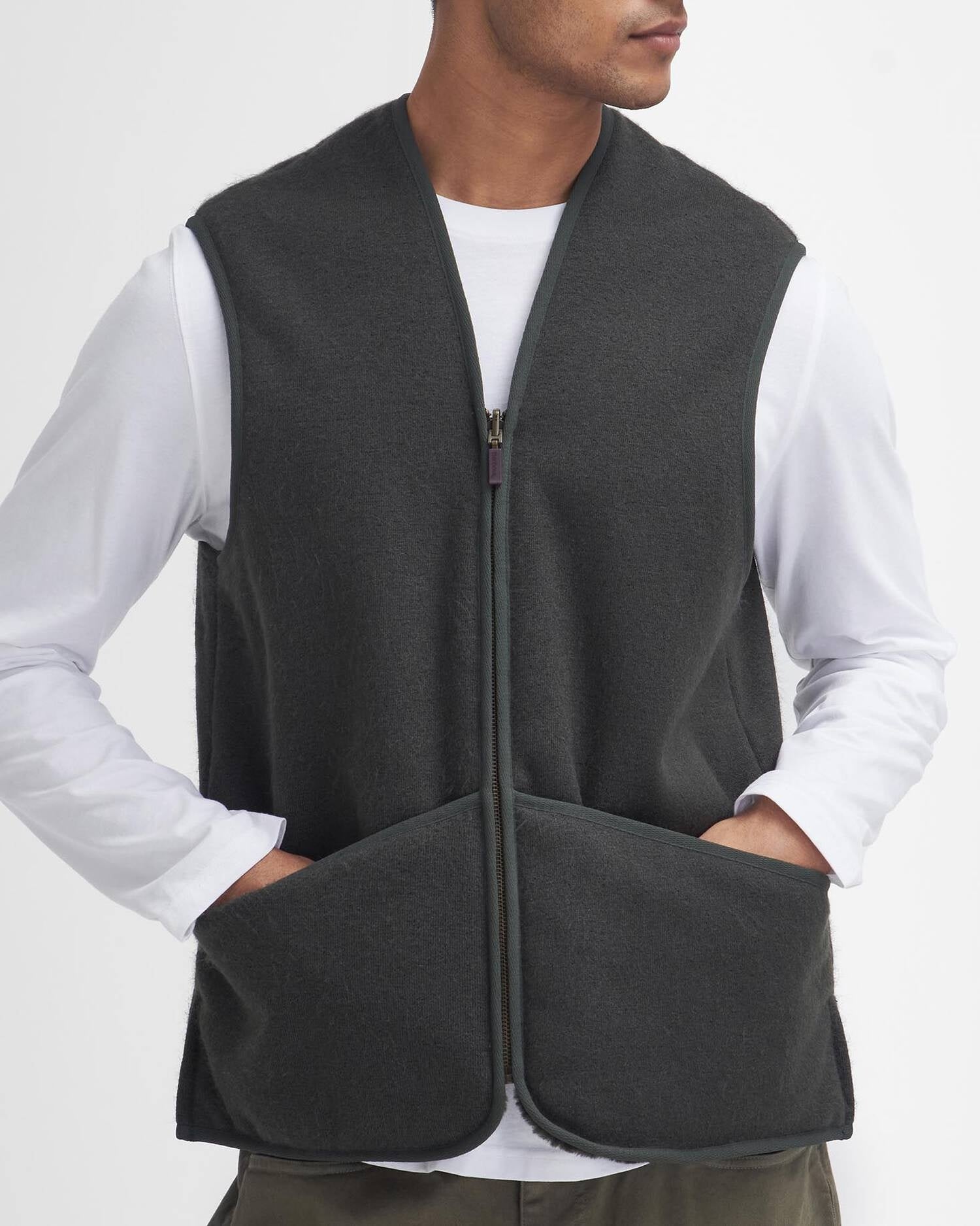 gilet in pile con cerniera MLI0004 MLI1 SG71 BARBOUR 