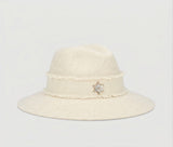BORSALINO cappello claudette con spilla Bianco