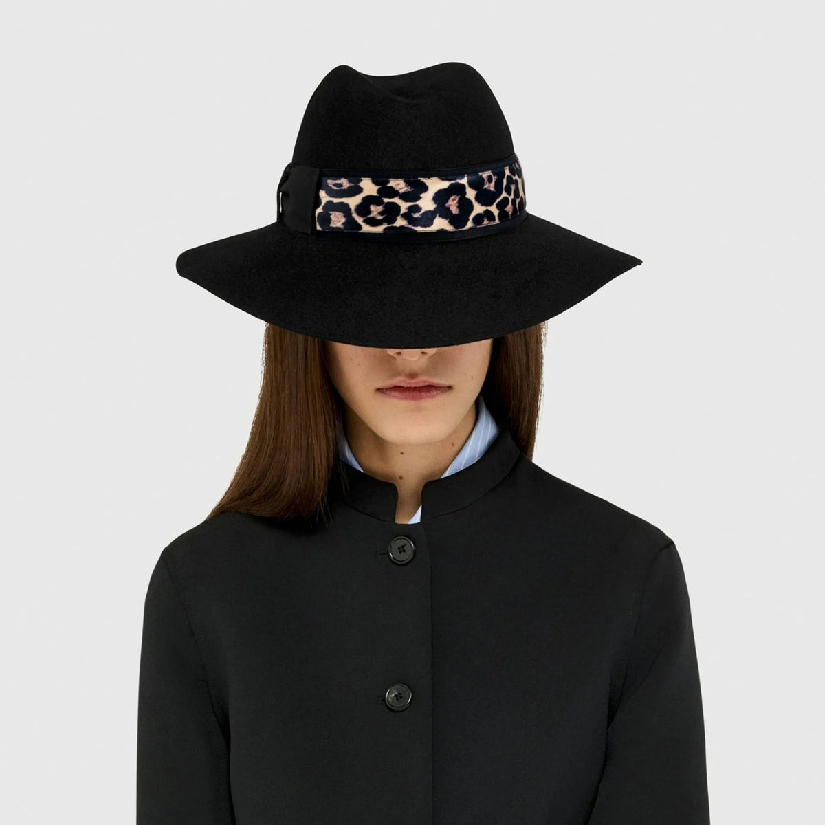 cappello caludette maculato CLAUDETTE 450019 02A1 BORSALINO 