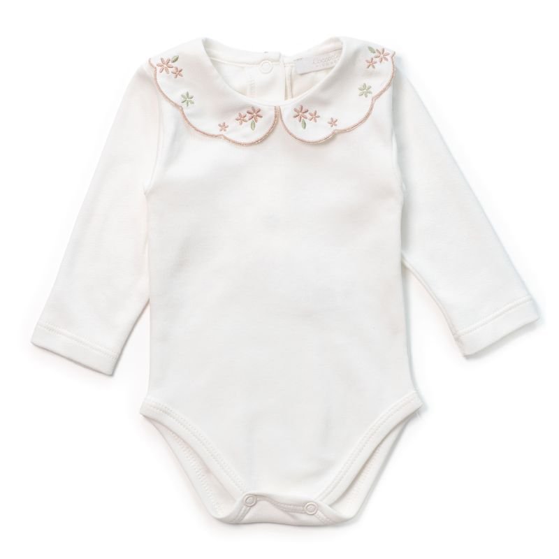 Body con ricamo al collo C64115 PANNA/ROSA COCCODE' 