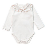 COCCODE' Body con ricamo al collo Panna/rosa