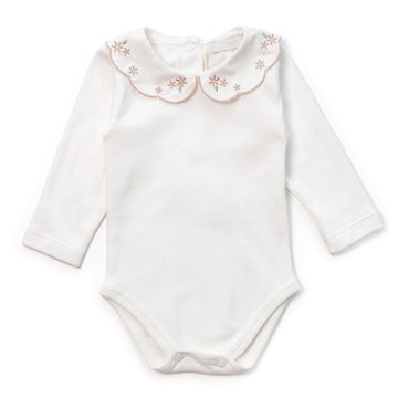 Body con ricamo al collo C64115 PANNA/ROSA COCCODE' 