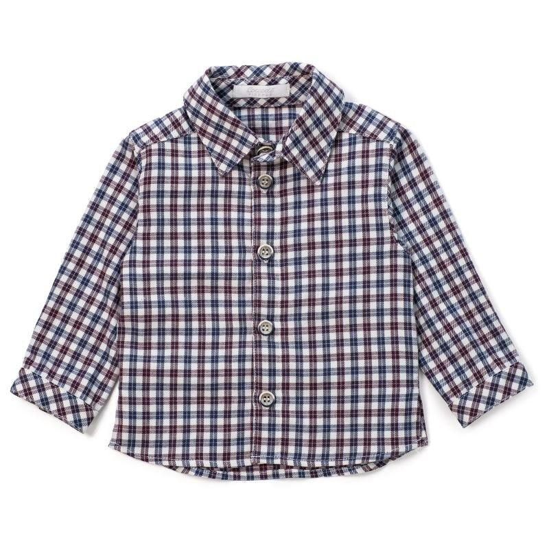 camicia in flanella C64120 QUADRO BLURDÒ COCCODE' 