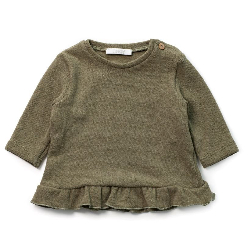 maglia in caldo cotone C64379 VERDE KAKI COCCODE' 