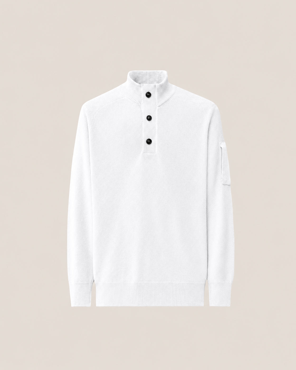 maglione con bottoni 21CMKN087A 110149A 103 GAUZE WHITE CP COMPANY 