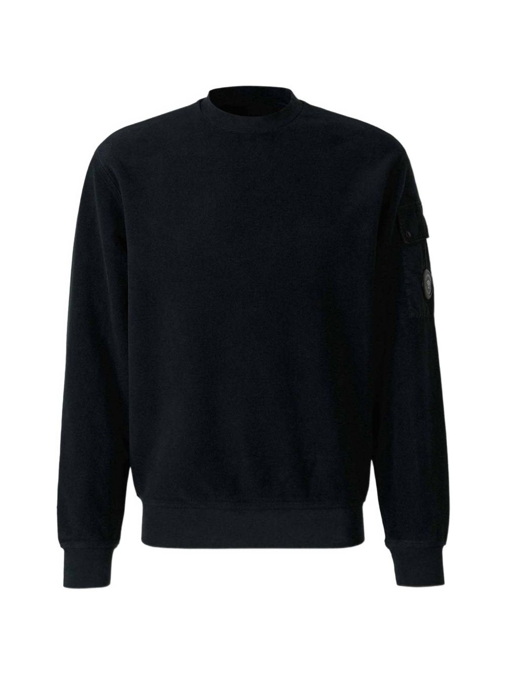 felpa girocollo con dettaglio manica 21CMSS192A 006614G 999 BLACK CP COMPANY 