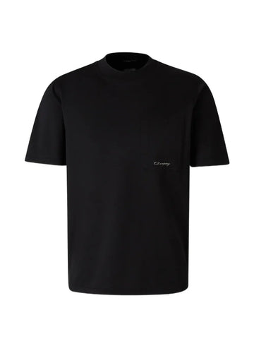 t-shirt con taschino 21CMTS159A 006374G 999 BLACK CP COMPANY 