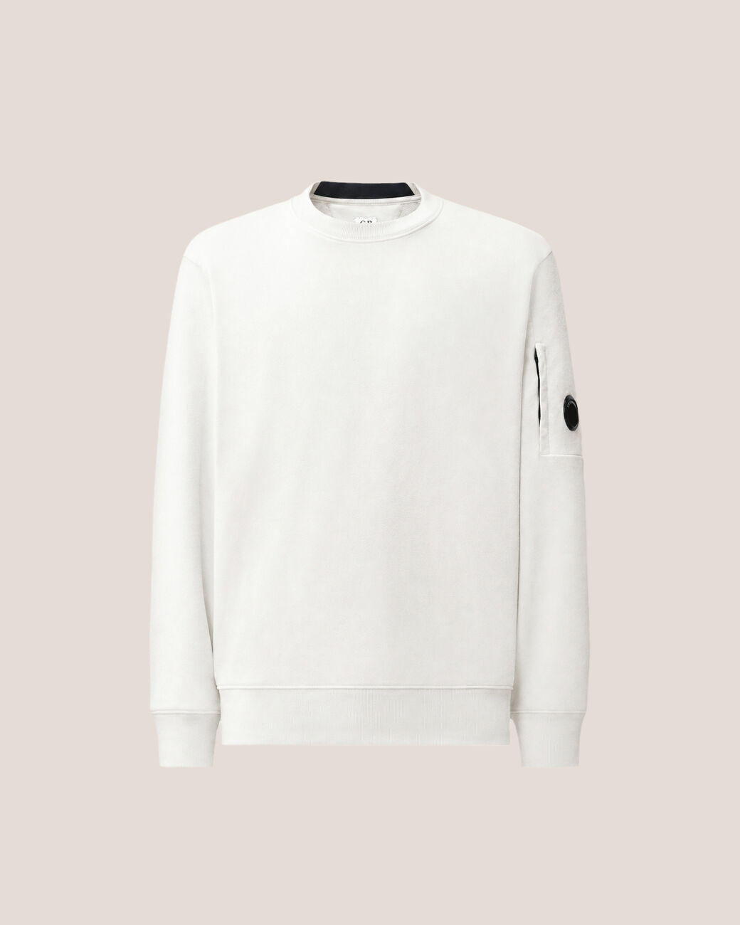 felpa con lente iconica RCCMSS713A 005086W 103 GAUZE WHITE CP COMPANY 