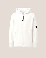 CP COMPANY felpa in pile con cappuccio Bianco