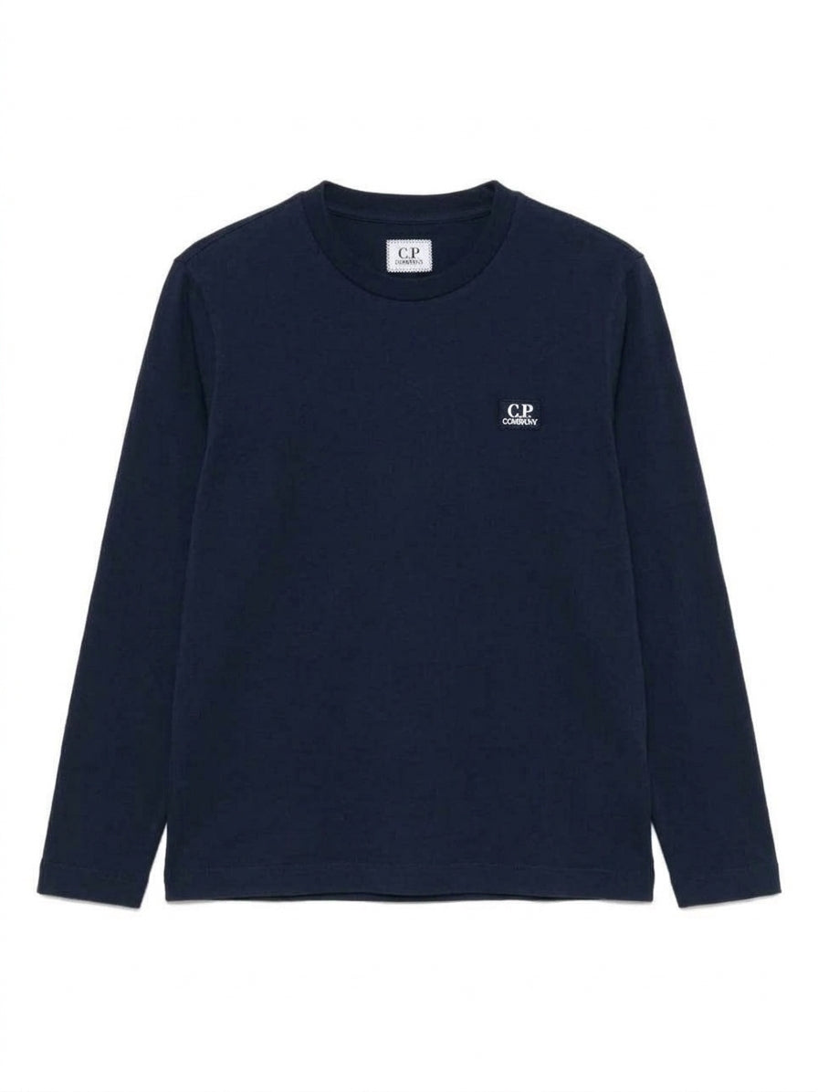 t-shirt con logo maniche lunghe CS0000LAA17 41150 CP COMPANY KIDS 