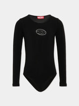 DIESEL t-shirt body con logo Nero