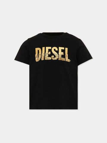 t-shirt con pailettes logo J02932 KYA2M K900 DIESEL 