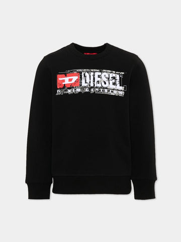 felpa con logo J02973 KYAVF K900 DIESEL 
