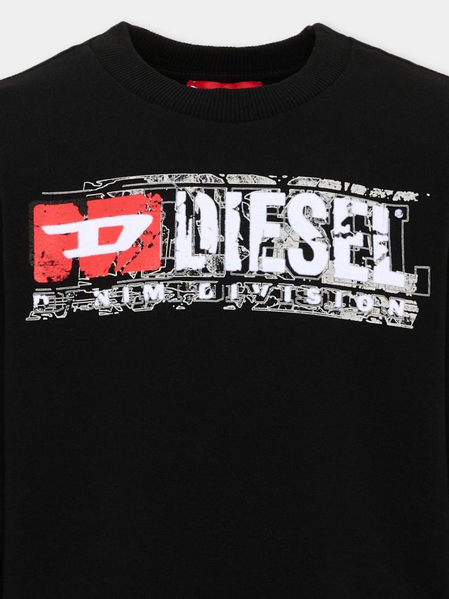 felpa con logo J02973 KYAVF K900 DIESEL 