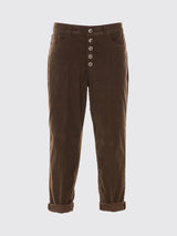 DONDUP jeans koons in velluto a coste Marrone