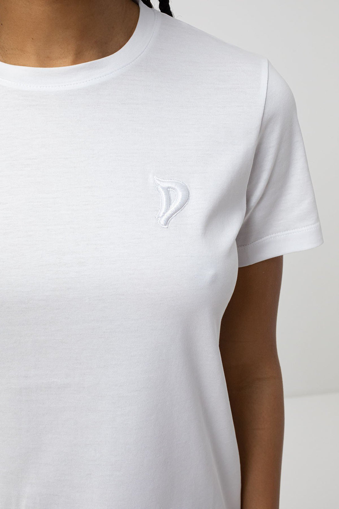 t-shirt con ricamo logo petto DS090JF0271DNC0 000 DONDUP 