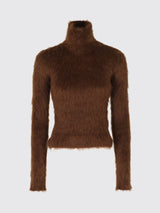 DONDUP dolcevita in alpaca e mohair Marrone