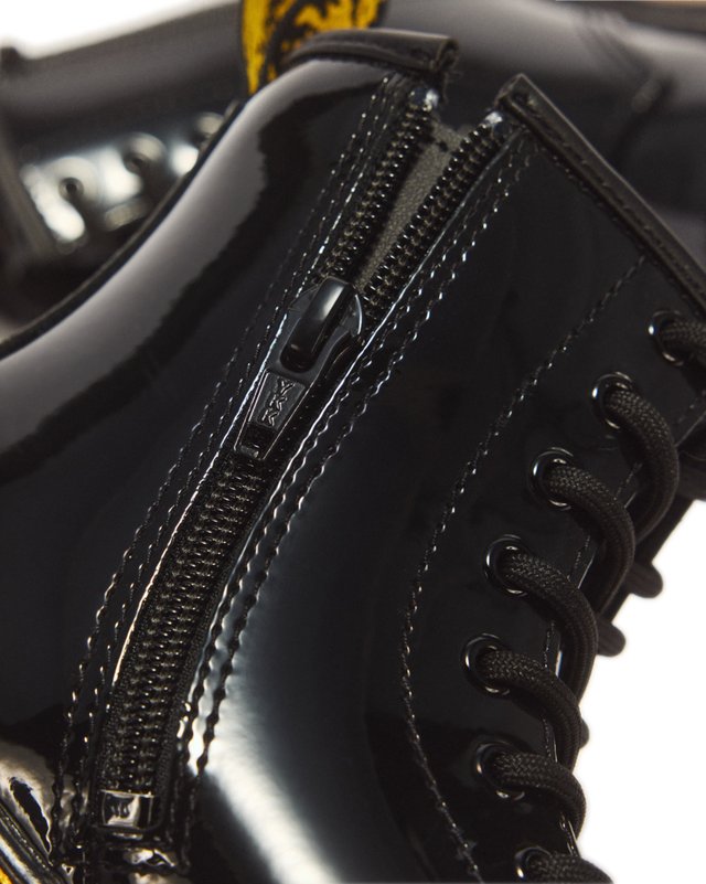 stivali in pelle verniciata 1460 1460 J BLACK L DR. MARTENS 