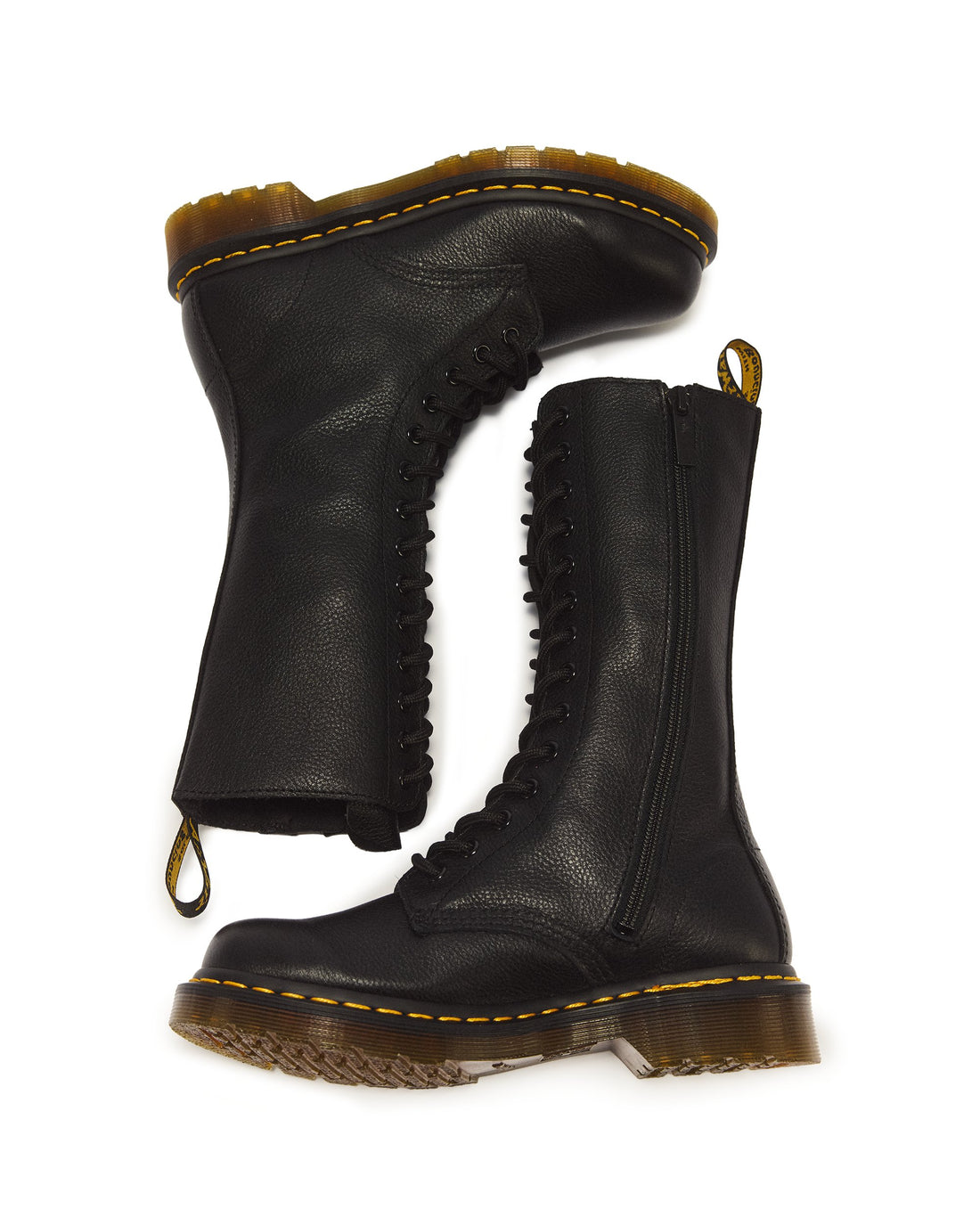 stivali alti in pelle virginia 1B99 BLACK DR. MARTENS 