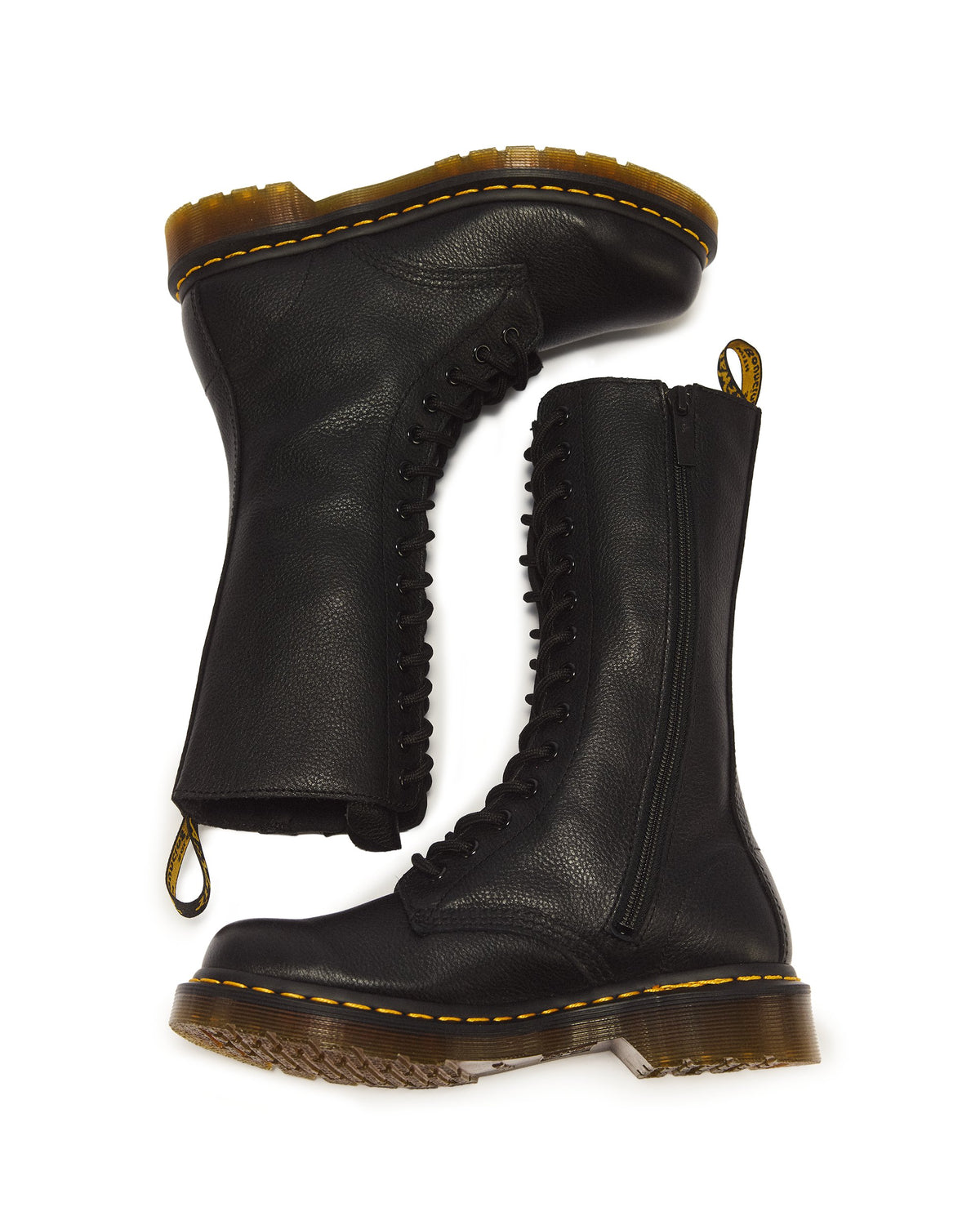 stivali alti in pelle virginia 1B99 BLACK DR. MARTENS 