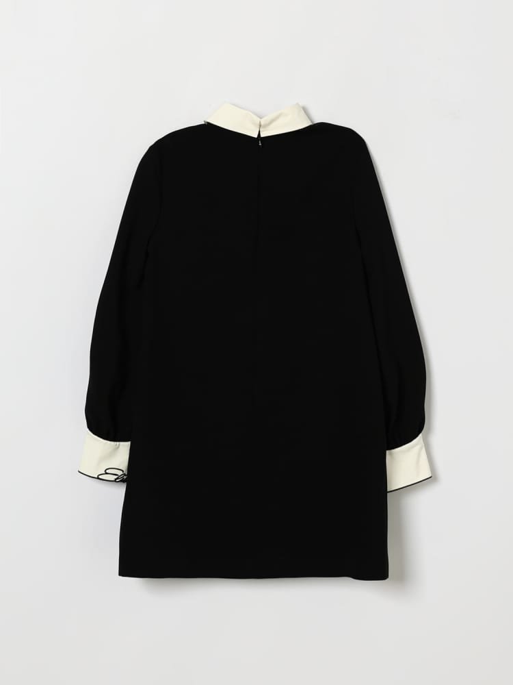 abtio in crepe con dettagli camicia e ricamo EFAB695 GA022 N100 ELISABETTA FRANCHI 